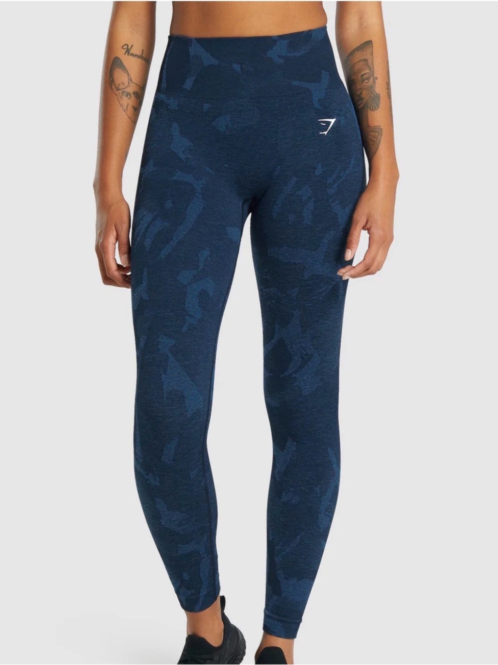 Gymshark ADAPT CAMO SEAMLESS LEGGINGS Navy size XL